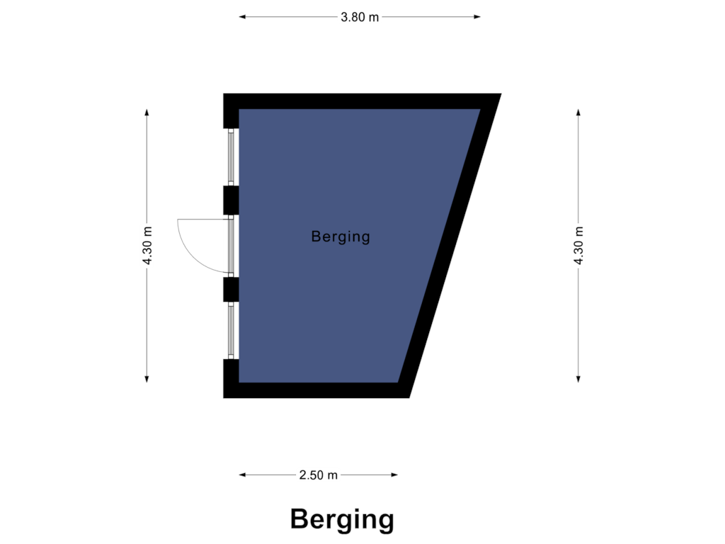 View floorplan of Berging of Pastoor Pielsstraat 2