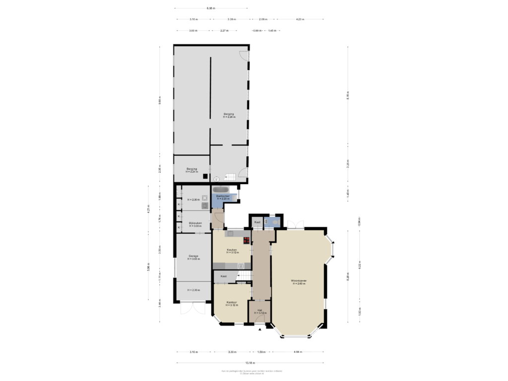 Bekijk plattegrond van BEGANE GROND van Dorpsstraat 616