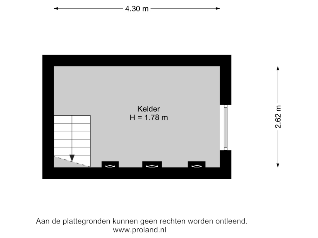 Bekijk plattegrond van Kelder van Hereweg 90