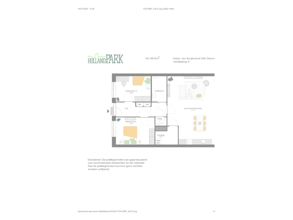 Bekijk plattegrond van First floor van Jan Sluijtershof 246