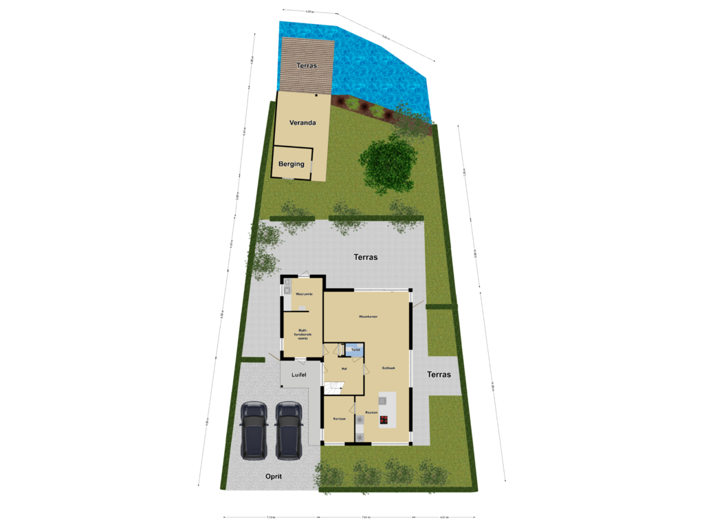 View floorplan of Tuinindeling of Noordereiland 14