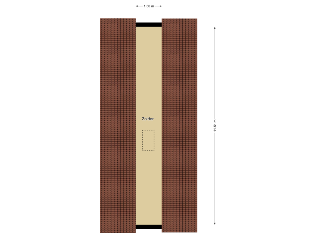 View floorplan of 2e verdieping of Noordereiland 14