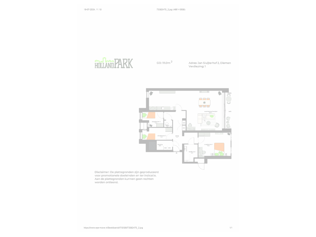 Bekijk plattegrond van First floor van Jan Sluijtershof 2