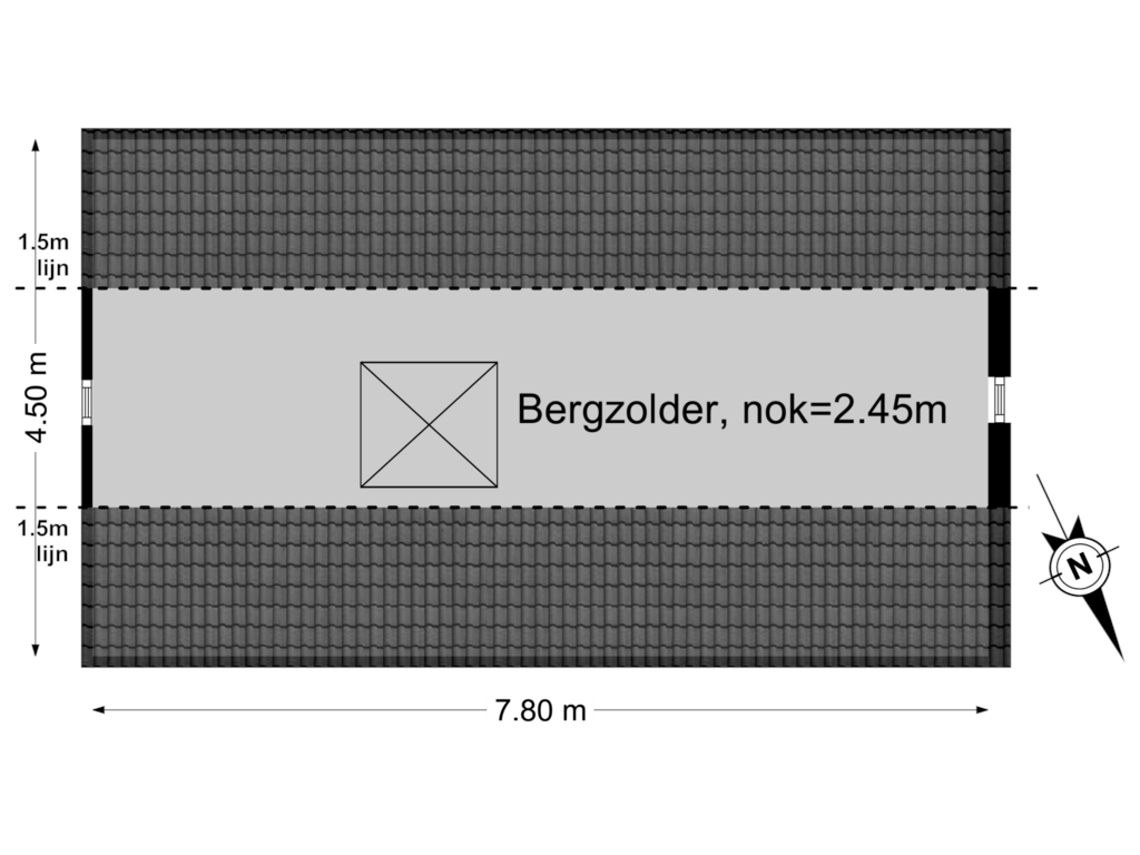 View floorplan of Bijgebouw, 1eV of Noorderkade 25