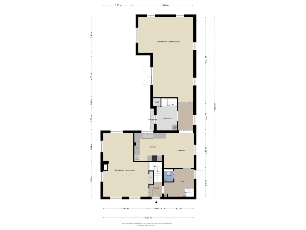 Bekijk plattegrond van Begane Grond van Poeldonksedijk 5