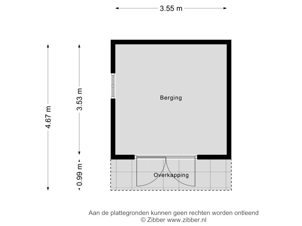 Bekijk plattegrond van Berging van Poeldonksedijk 5