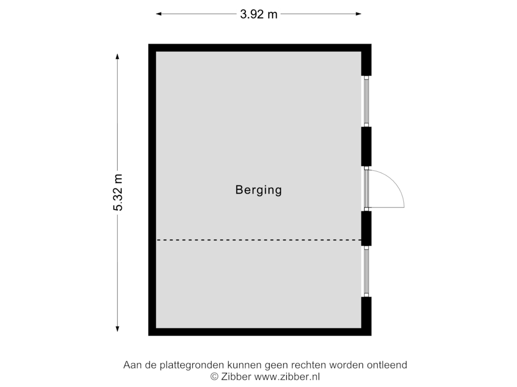 Bekijk plattegrond van Berging van Spoorstraat 38