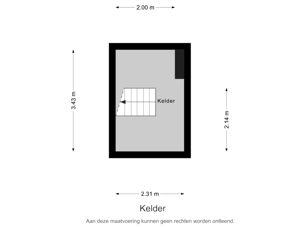 Bekijk plattegrond van Kelder van Raadhuisstraat 11