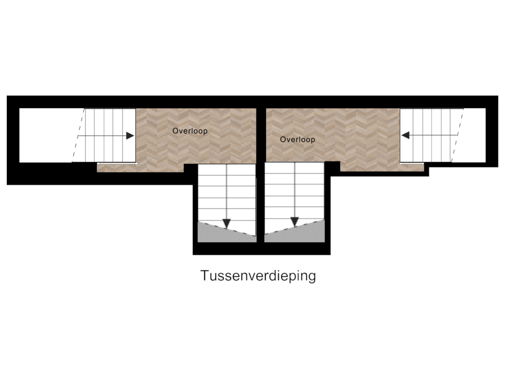 Bekijk plattegrond van Tussenverdieping van Gesterweg 18