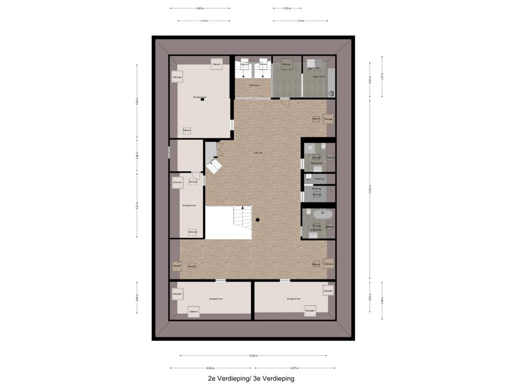 Bekijk plattegrond van 2e Verdieping/ 3e Verdieping van Gesterweg 18