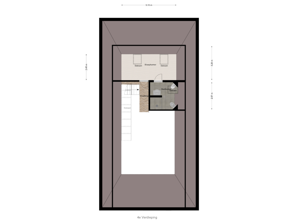 Bekijk plattegrond van 4e Verdieping van Gesterweg 18