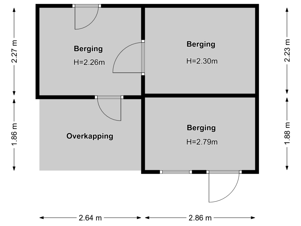 View floorplan of Berging of Regenboog 36