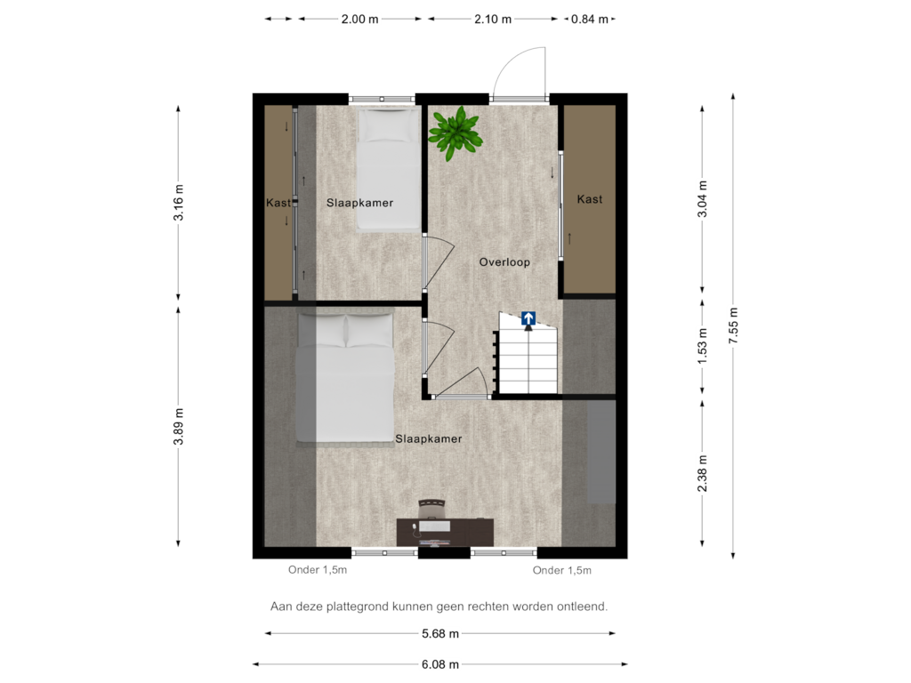 Bekijk plattegrond van Verdieping V. Molenstraat 5 van Verlengde Molenstraat 5