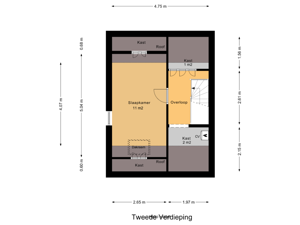 View floorplan of Tweede Verdieping of Pinksterbloem 1