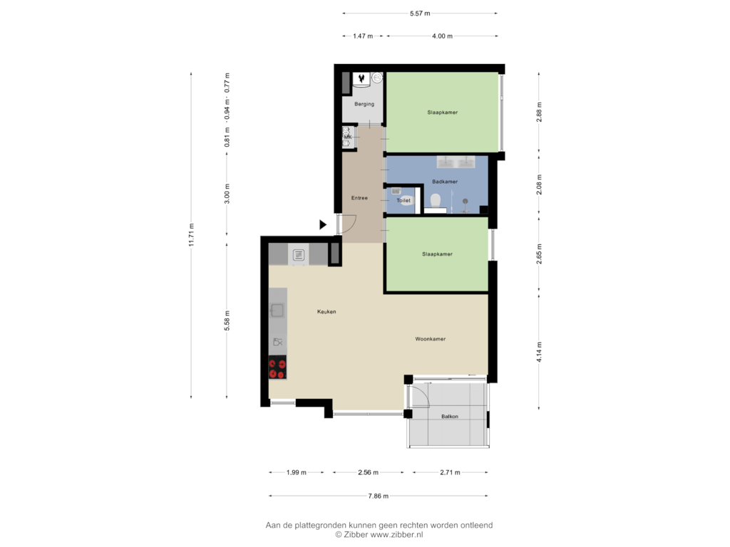 View floorplan of Appartement of Zeeweg 31-G