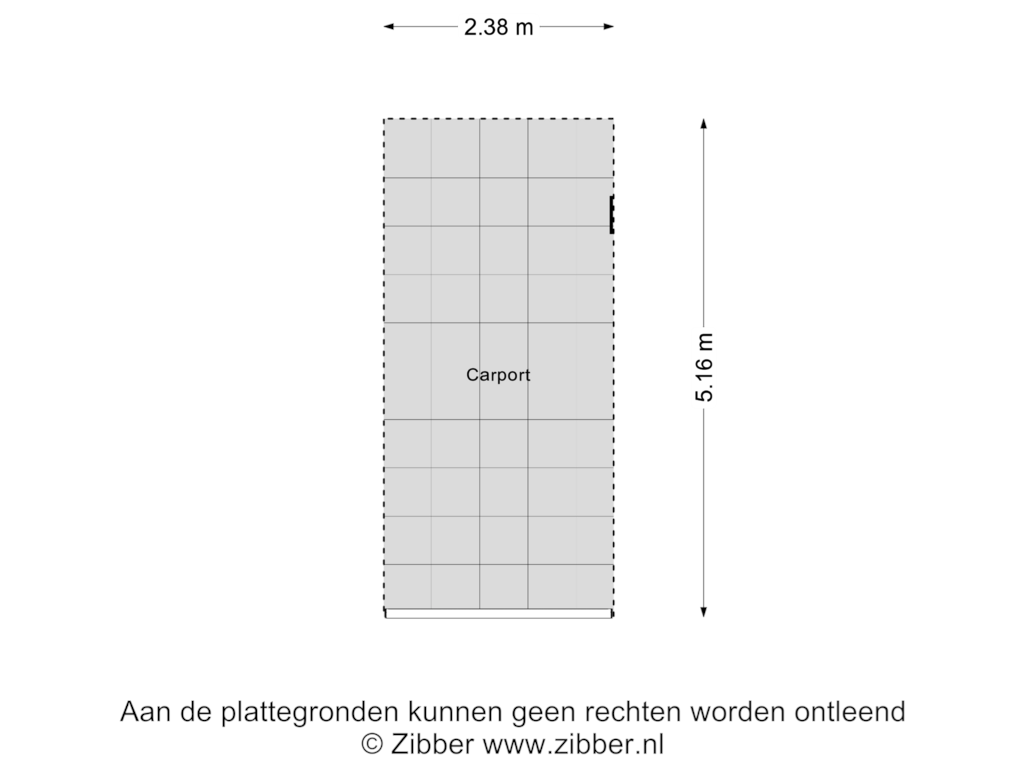 View floorplan of Carport of Zeeweg 31-G