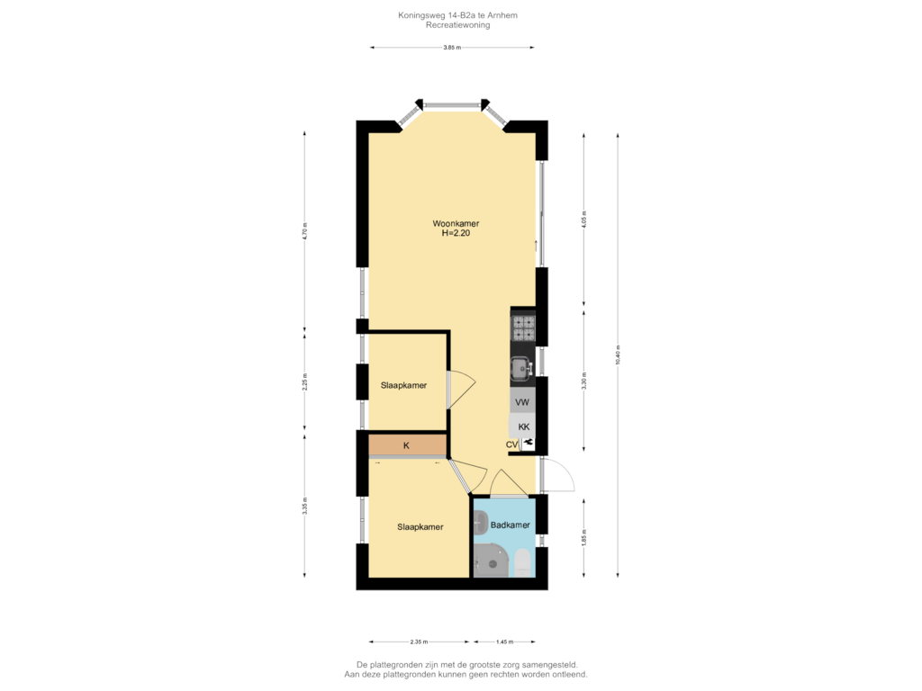 View floorplan of RECREATIEWONING of Koningsweg 14-B2A