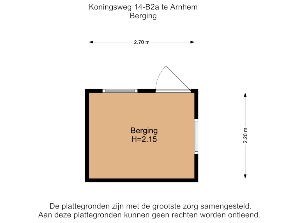 View floorplan of Berging of Koningsweg 14-B2A