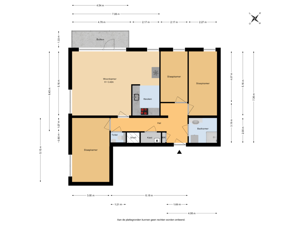 Bekijk plattegrond van Appartement van Fijnjekade 294