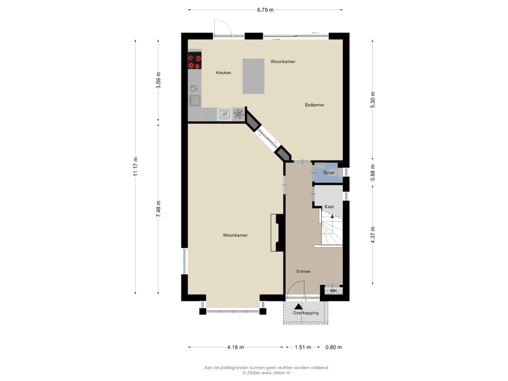 View floorplan of Begane Grond of van Houdringelaan 32