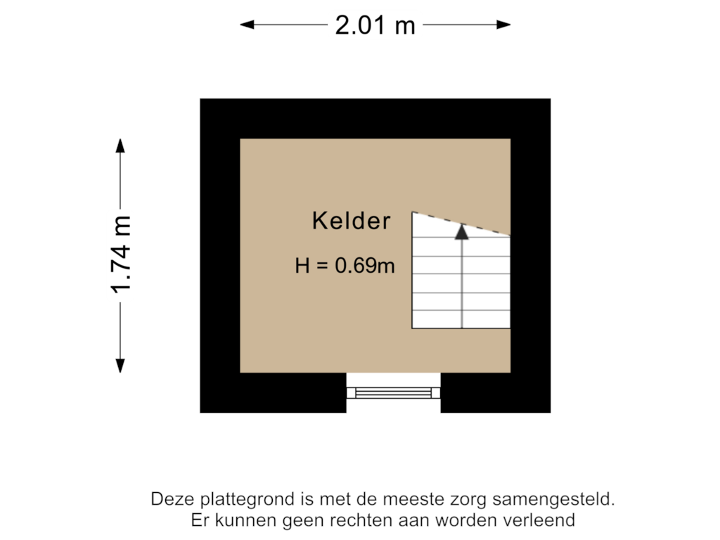 Bekijk plattegrond van Kelder van Heuvelstraat 36