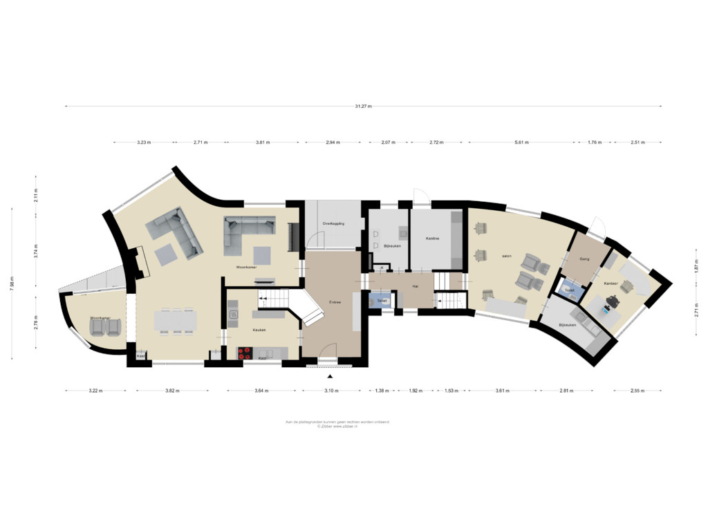 Bekijk plattegrond van Begane Grond van Vondellaan 8