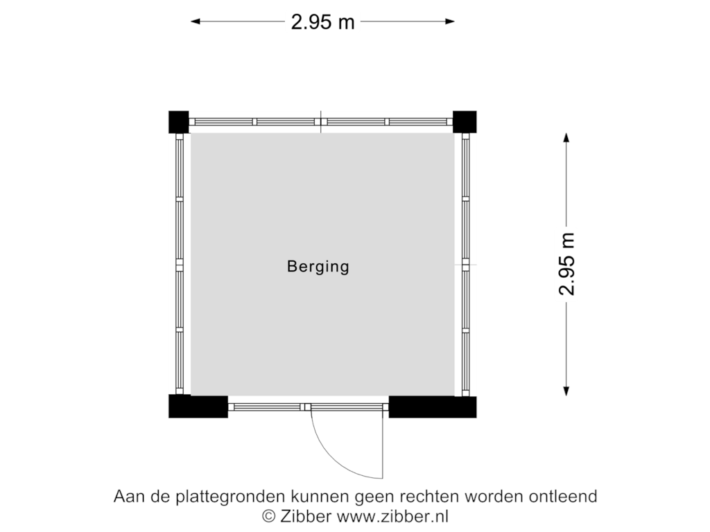 Bekijk plattegrond van Berging van Vondellaan 8