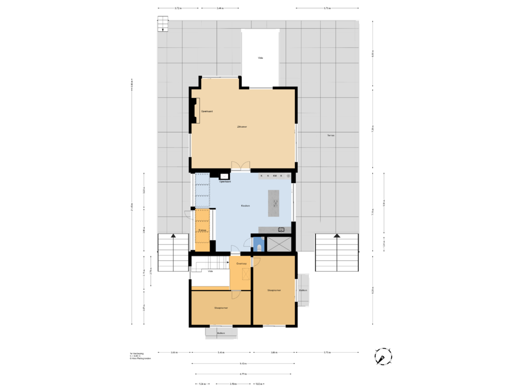 View floorplan of 1e Verdieping of Verlengde Kerkeboslaan 6