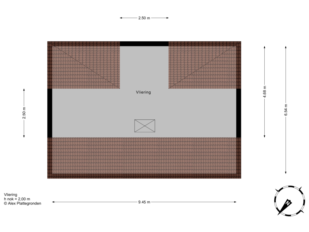 View floorplan of Vliering of Verlengde Kerkeboslaan 6