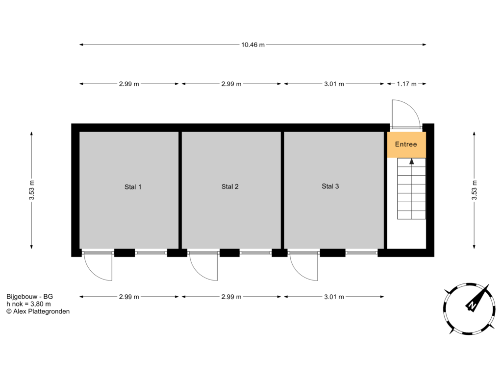 View floorplan of Bijgebouw - BG of Verlengde Kerkeboslaan 6