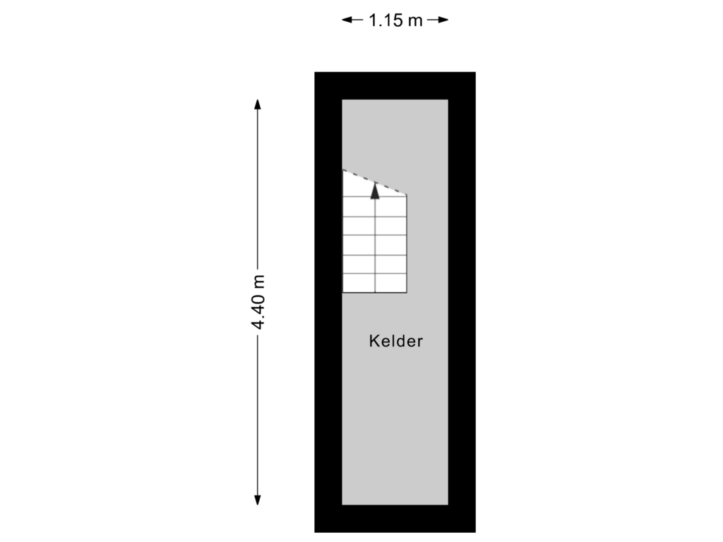 Bekijk plattegrond van Kelder van Pastoor Gillisstraat 23