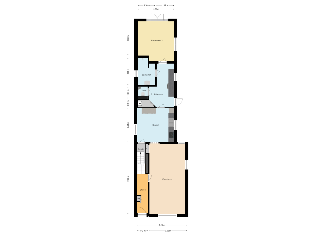 Bekijk plattegrond van Begane grond van Pastoor Gillisstraat 23