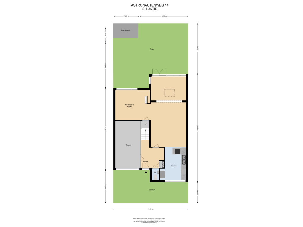 View floorplan of Situatie of Astronautenweg 14