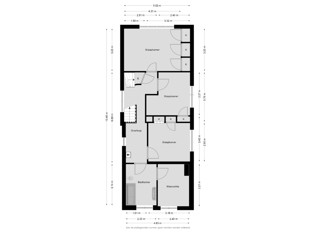 View floorplan of Floor 1 of Grote Dijlakker 21