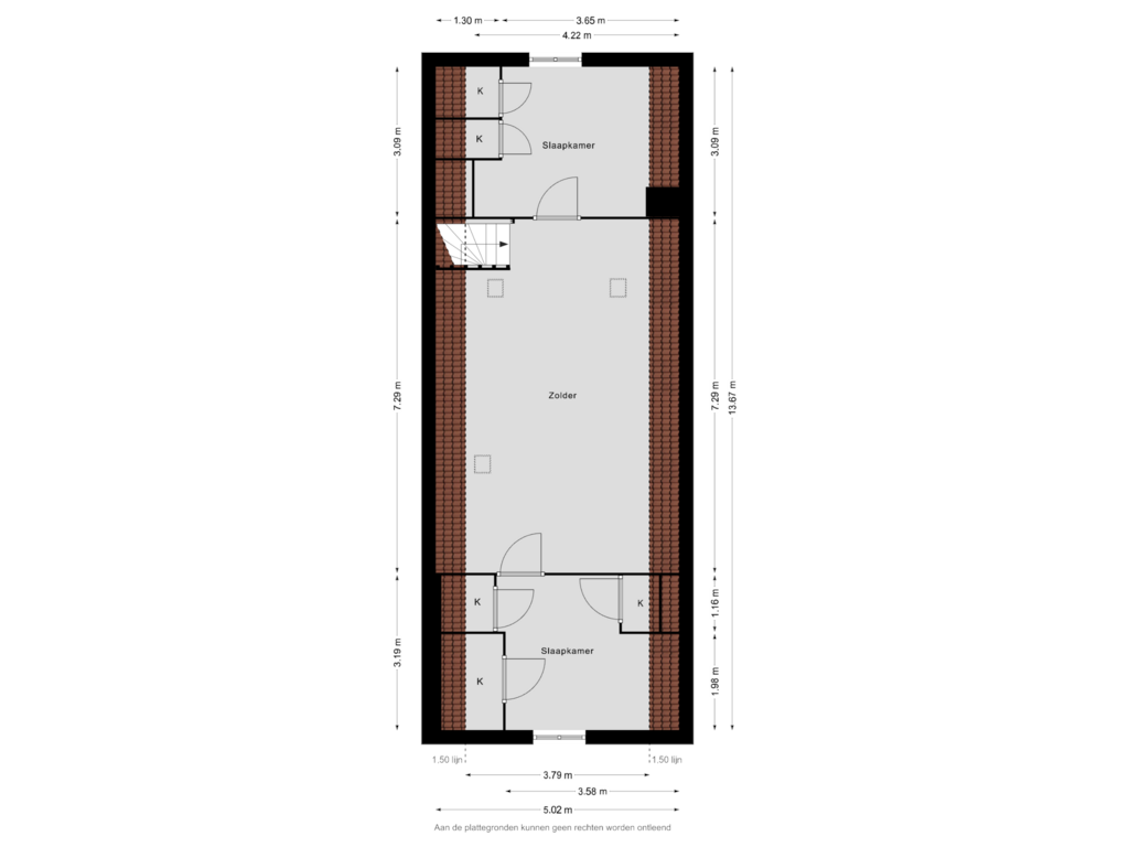 View floorplan of Floor 2 of Grote Dijlakker 21