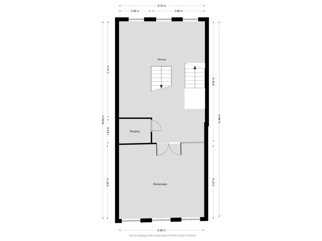 View floorplan of Winkel 1e of Grote Dijlakker 21