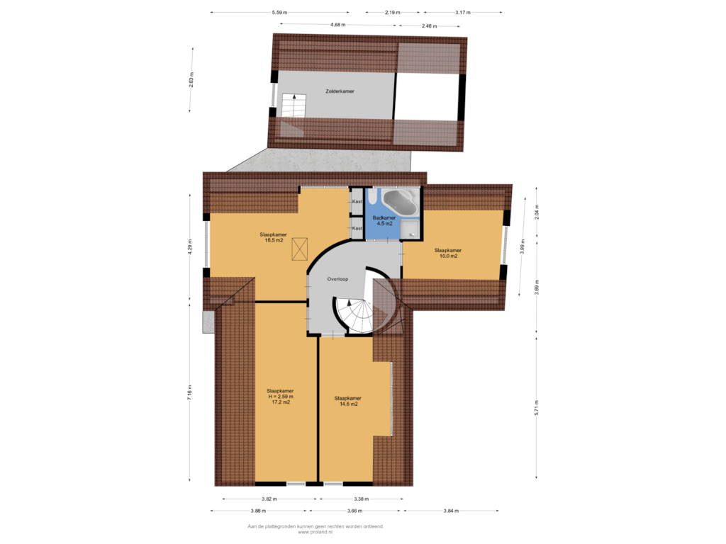 View floorplan of 1e Verdieping of Hoofdstraat 28