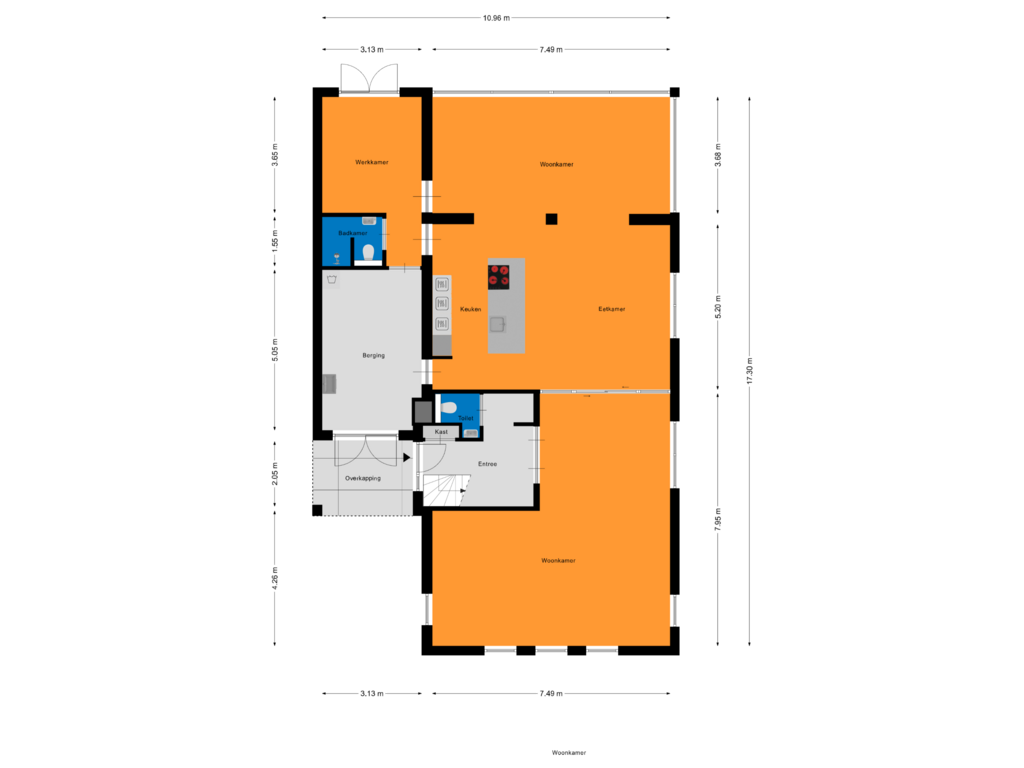 View floorplan of Begane Grond of Hein Jordansstraat 26