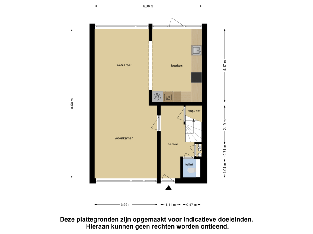 Bekijk plattegrond van Begane Grond van Jekerstraat 2