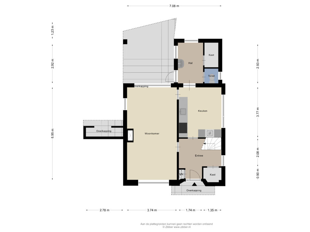 View floorplan of Plattegnand 1 of Achtmaalseweg 204-A