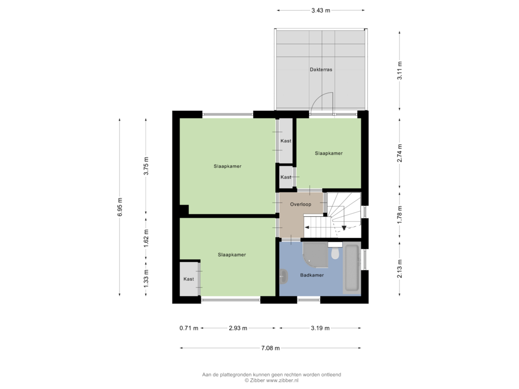 View floorplan of Eerste Verdieping 1 of Achtmaalseweg 204-A