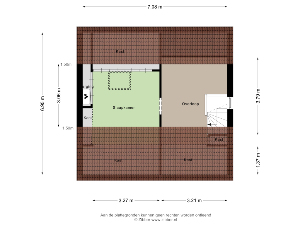 View floorplan of Tweede Verdieping of Achtmaalseweg 204-A