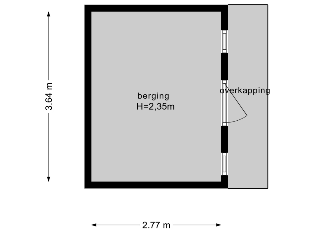 Bekijk plattegrond van Berging van 't Oude Erf 8