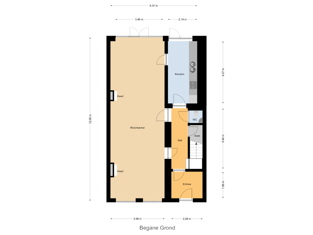 View floorplan of Begane Grond of Havenpark 36