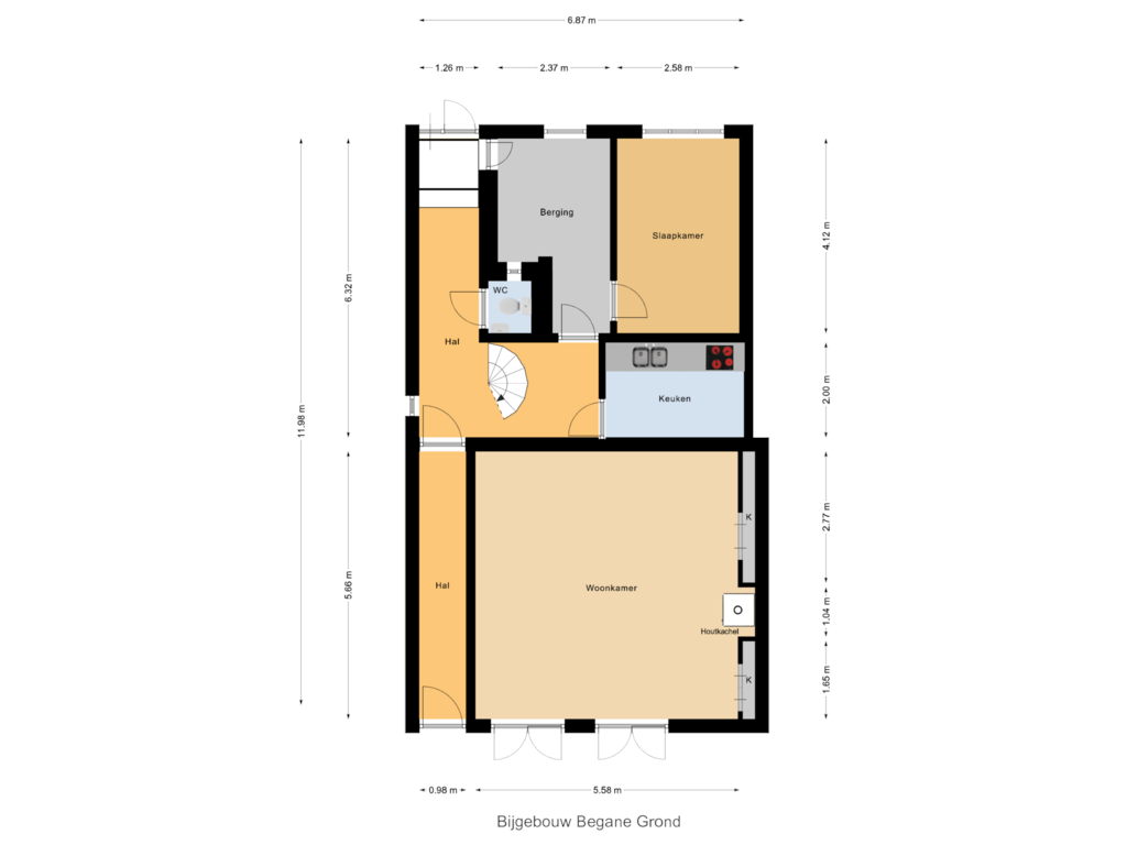 View floorplan of Bijgebouw Begane Grond of Havenpark 36