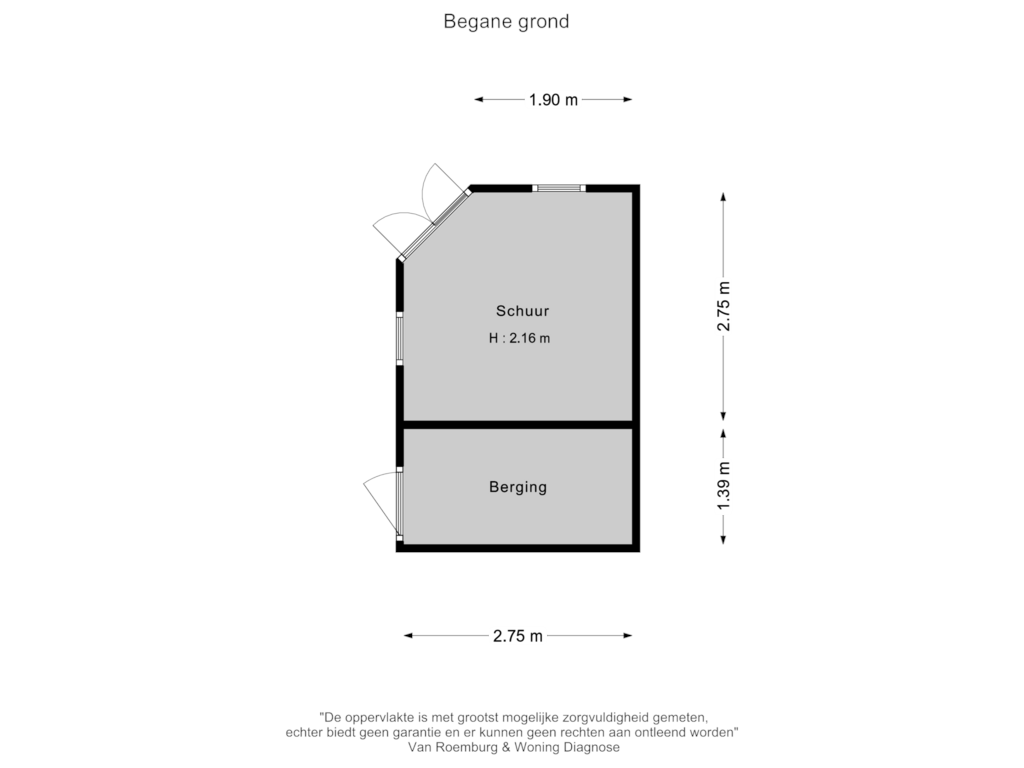 Bekijk plattegrond van Schuur van Roerdomplaan 21