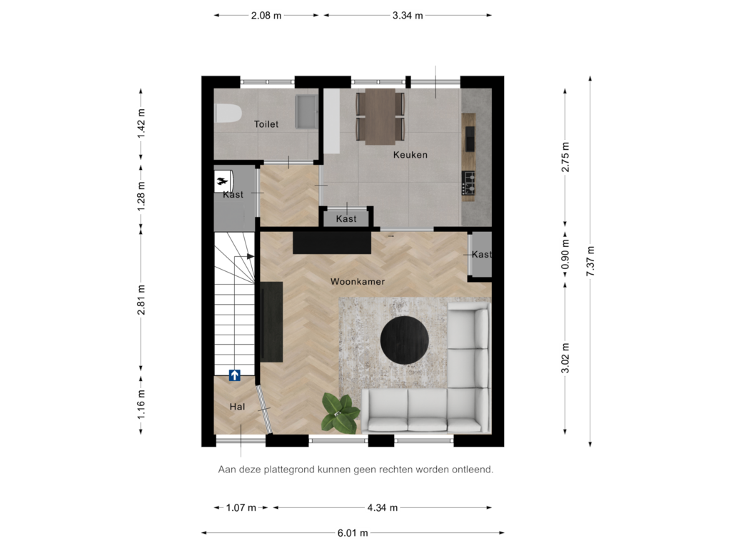 View floorplan of Begane grond of Singel 13