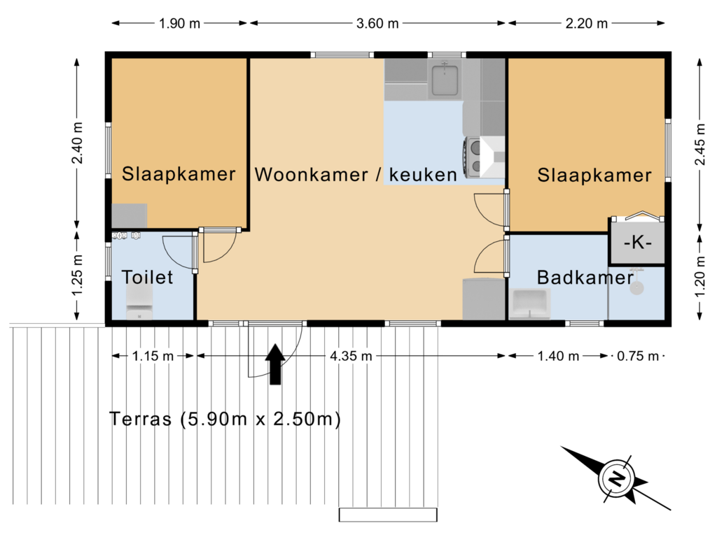 View floorplan of Begane grond of Schoenerbult 08