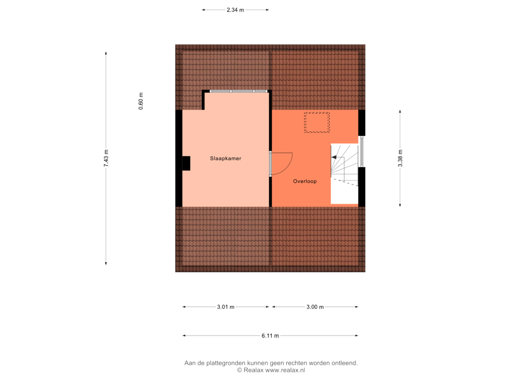 Bekijk plattegrond van Verdieping 2 van Koningin Wilhelminastraat 9