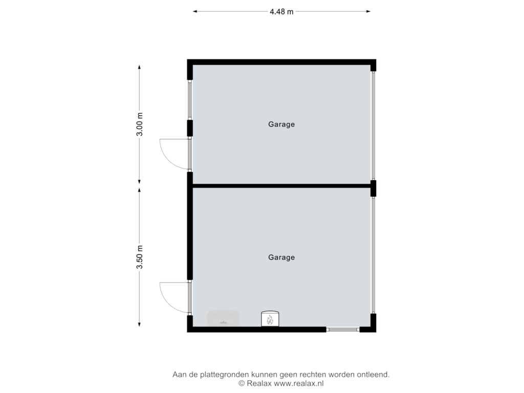 Bekijk plattegrond van Garage van Koningin Wilhelminastraat 9